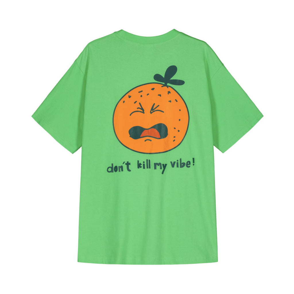 'Don't kill my vibe' Adult size Tee | all cotton | Plain front | graphic on back | XS/S-M/L-XL| oversize | back of shirt
