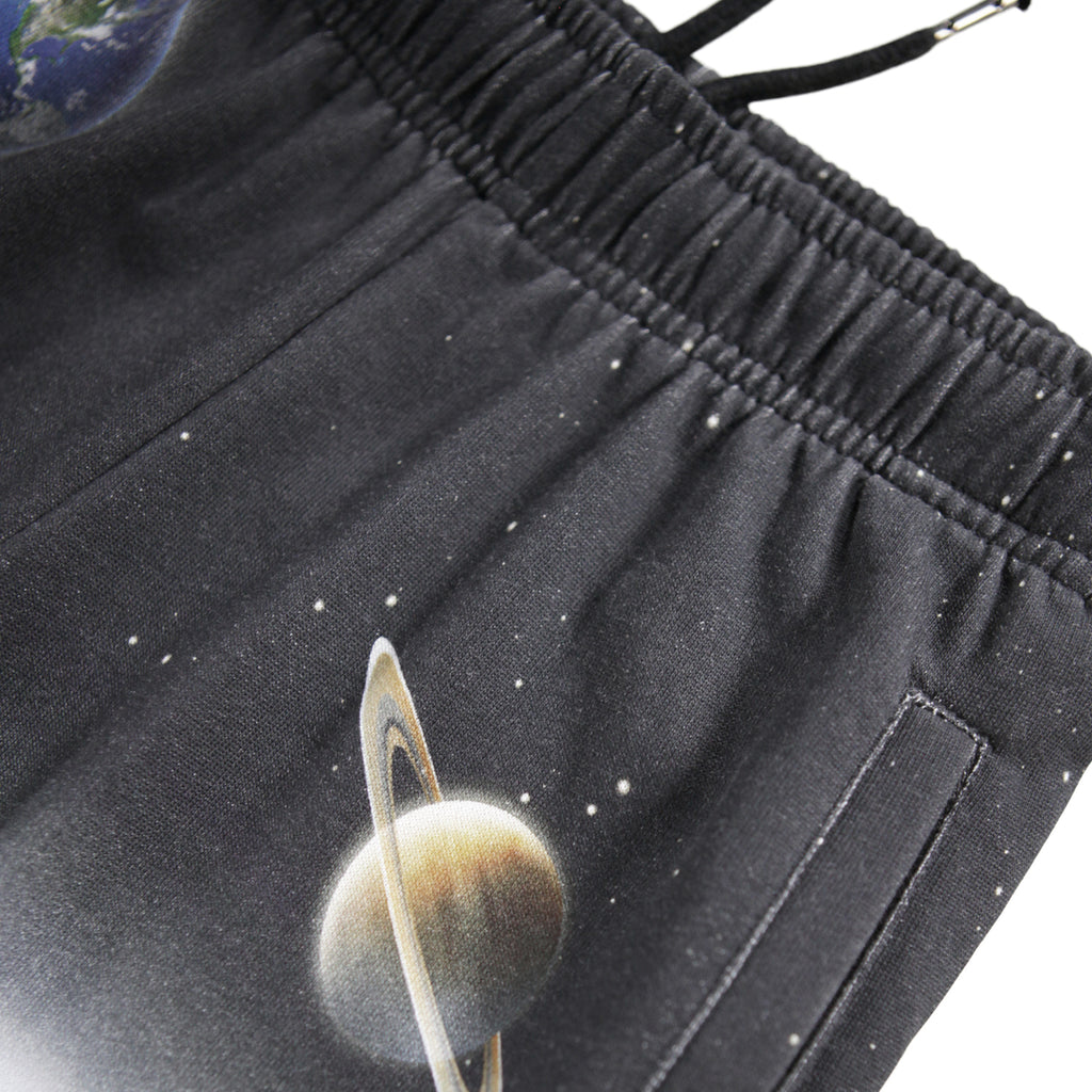 Organic cotton sweatpants with moon landing scene | elastic waist | digital print | elastic at ankles | cloesup