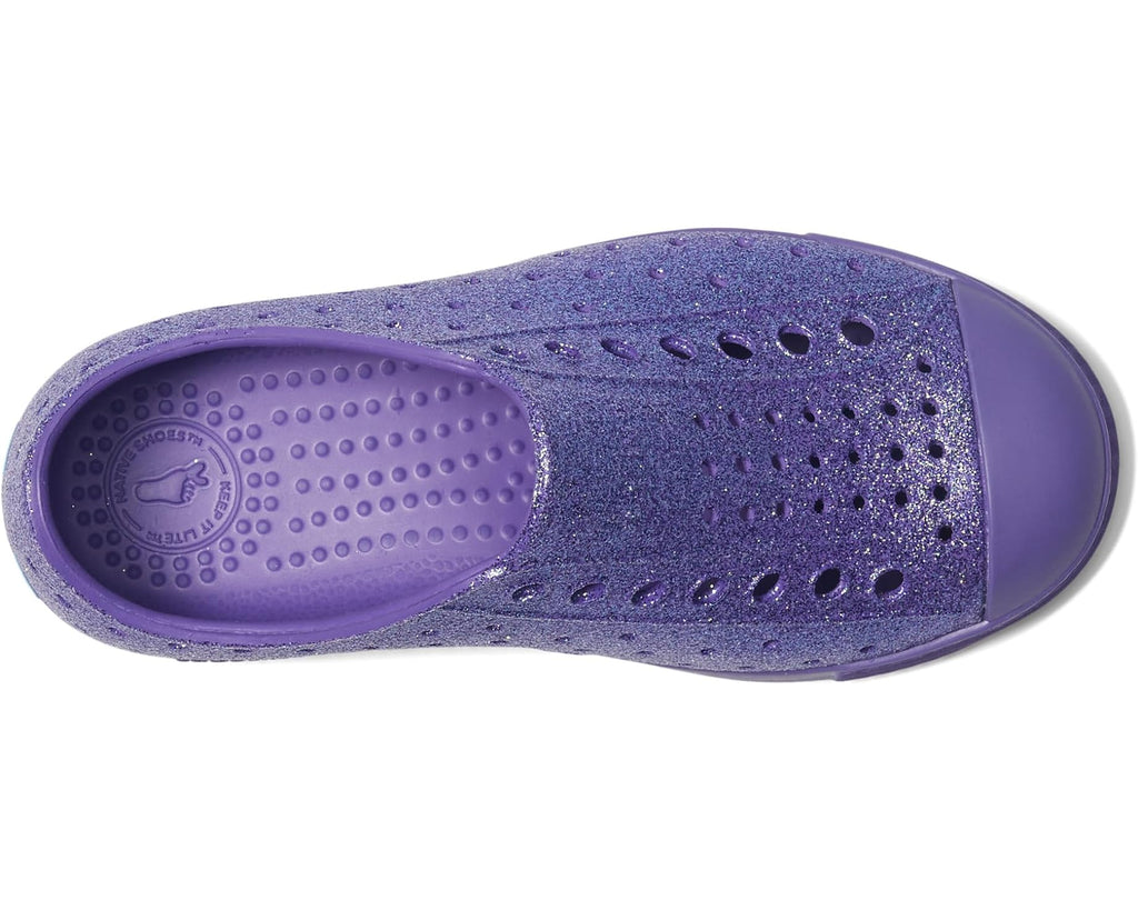 Native Ultra Violet Bling! Summer Water Shoe | Great for Beach/Playground | Durable | Kids Love!  - Top View