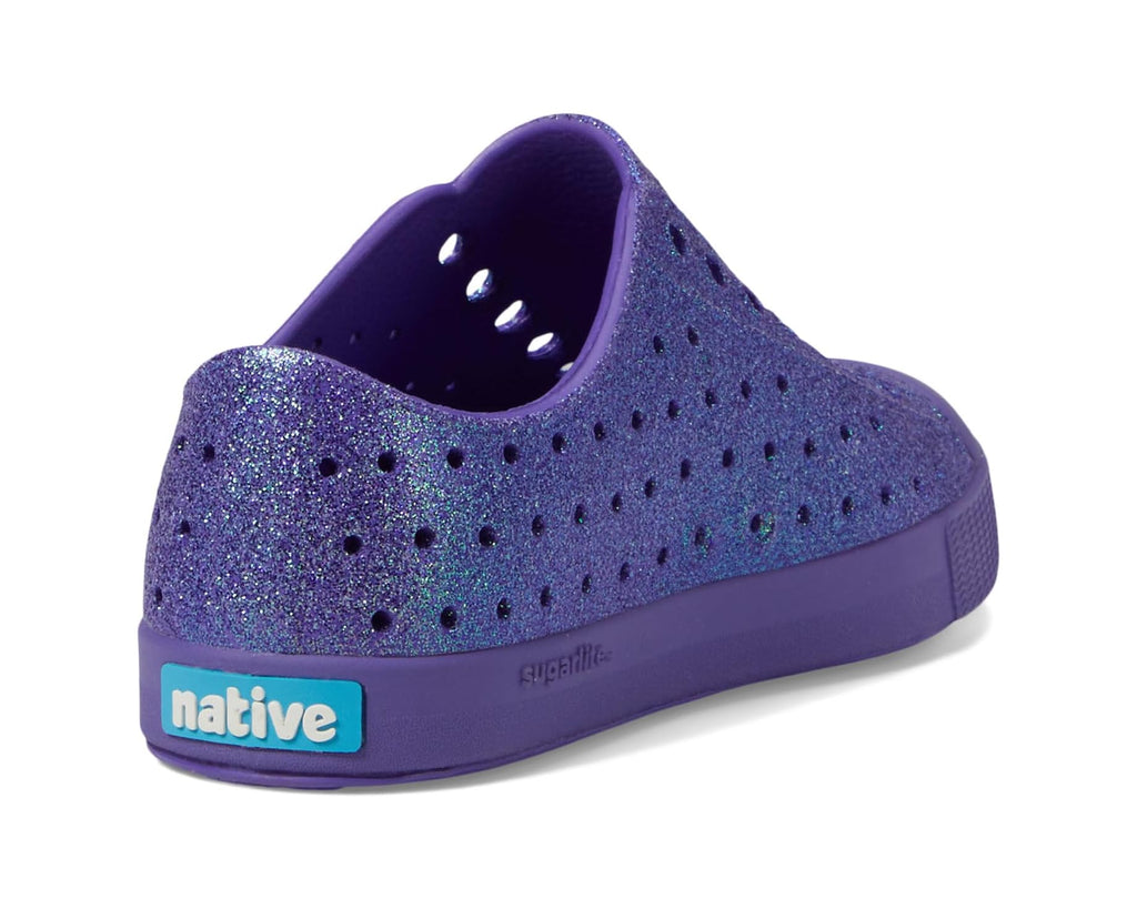 Native Ultra Violet Bling! Summer Water Shoe | Great for Beach/Playground | Durable | Kids Love!  - Back View