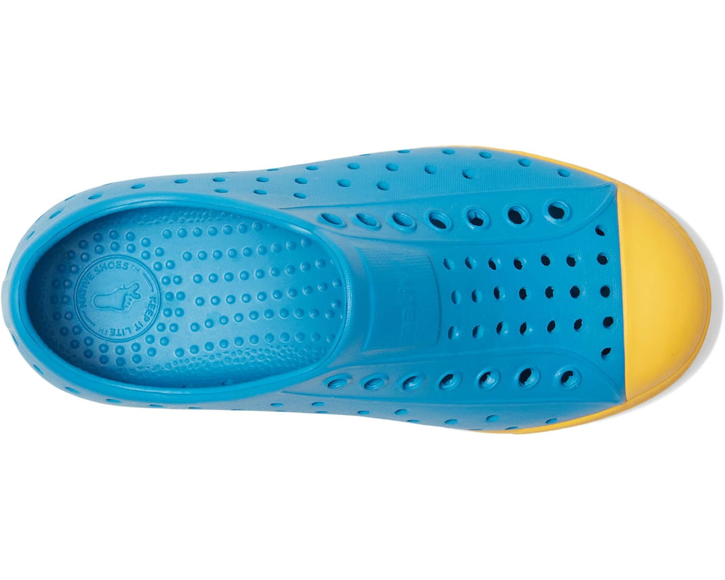 Native Wave Blue/Pollen Yellow Summer Water Shoe | Great for Beach/Playground | Durable | Kids Love!  - Above View