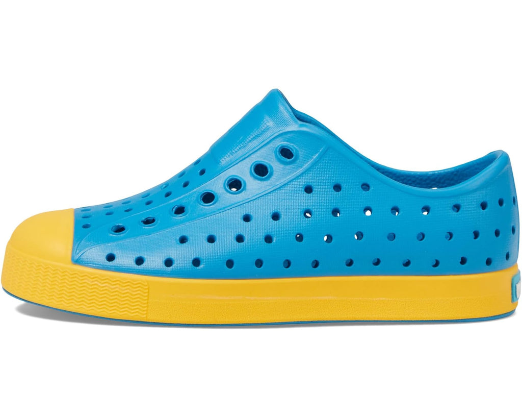 Native Wave Blue/Pollen Yellow Summer Water Shoe | Great for Beach/Playground | Durable | Kids Love!  - Side View