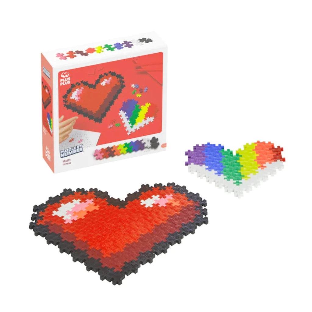 250 Piece Plus Plus Hearts Puzzle - Ages 5+ – Black Wagon Kids