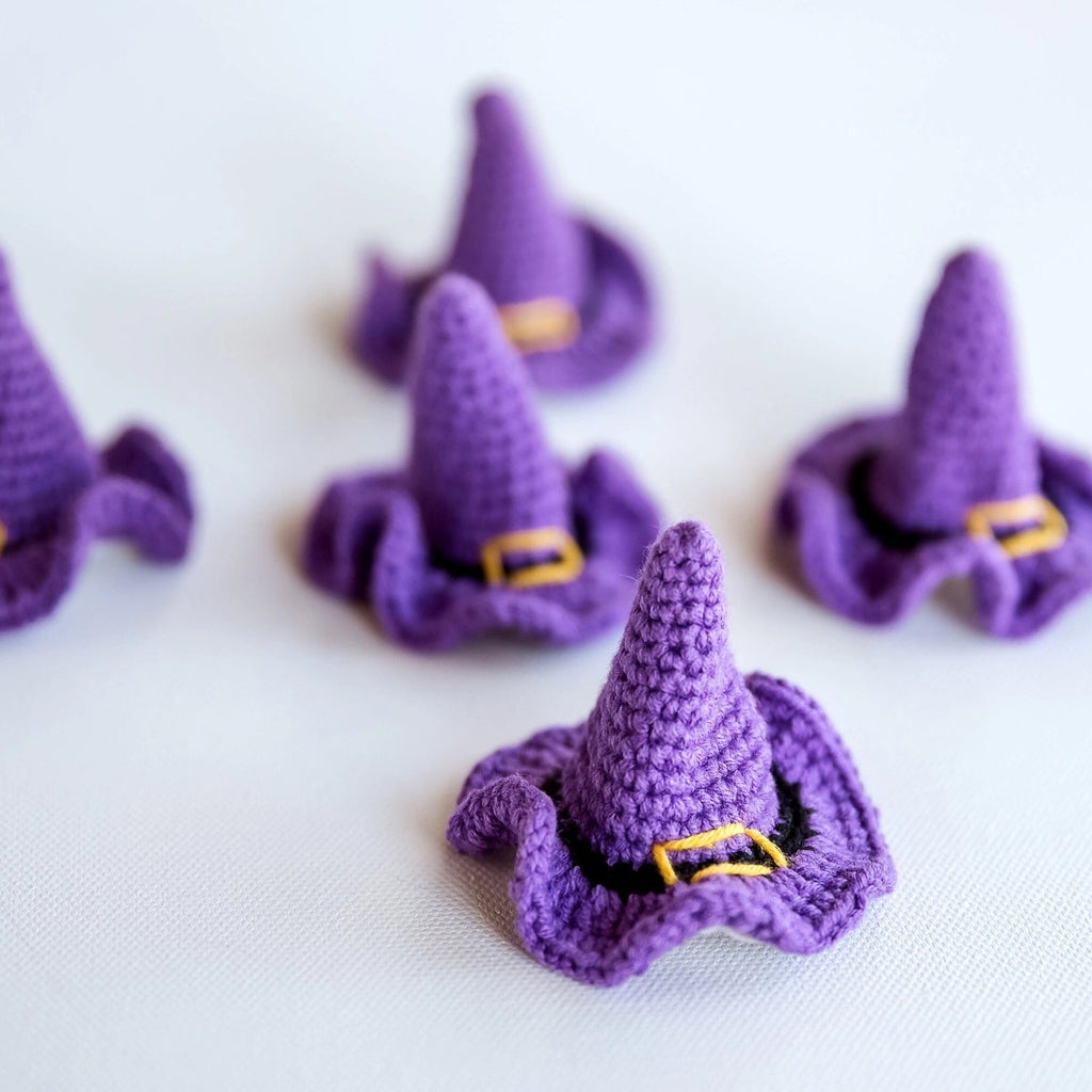 Purple witches hat infant/toddler hair clip | 2.5x2.5" | metal snap clip | perfect for introduction to Halloween dressup