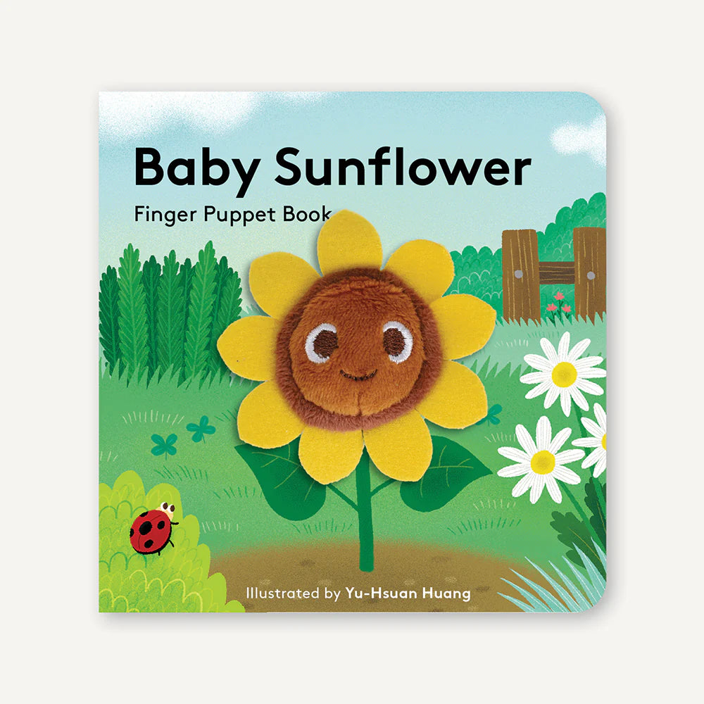 4" x 4" Sunflower Finger Puppet Book | Baby's First Book | Newborns and up | 12 pages
