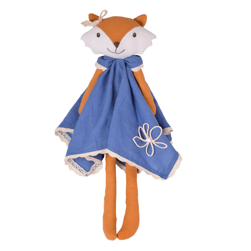 Luca the Fox Soft Rag Doll | Cotton Jersey with embroidered face | Thin body easy to hold | Almost 20" tall