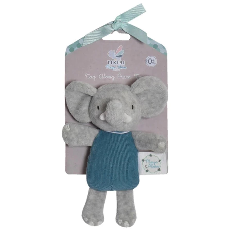 Elephant Stroller Toy | Includes Cord for hanging on stroller |  6 inches long