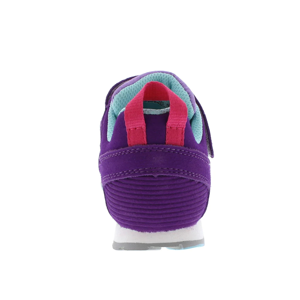 Tsukihoshi 2 tone Purple Racer Toddler Sneakers | Velcro Close | Built for Comfort | Machine Washable | Pedorthist Friendly - back view