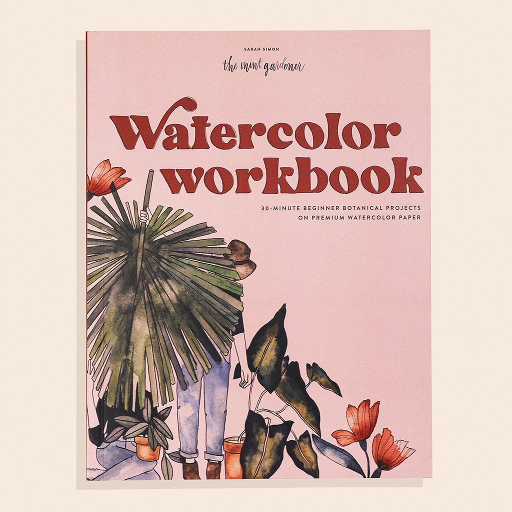 Watercolor Workbook - 30 minute beginners botanical projects | 25 projects | All ages | 88 pages