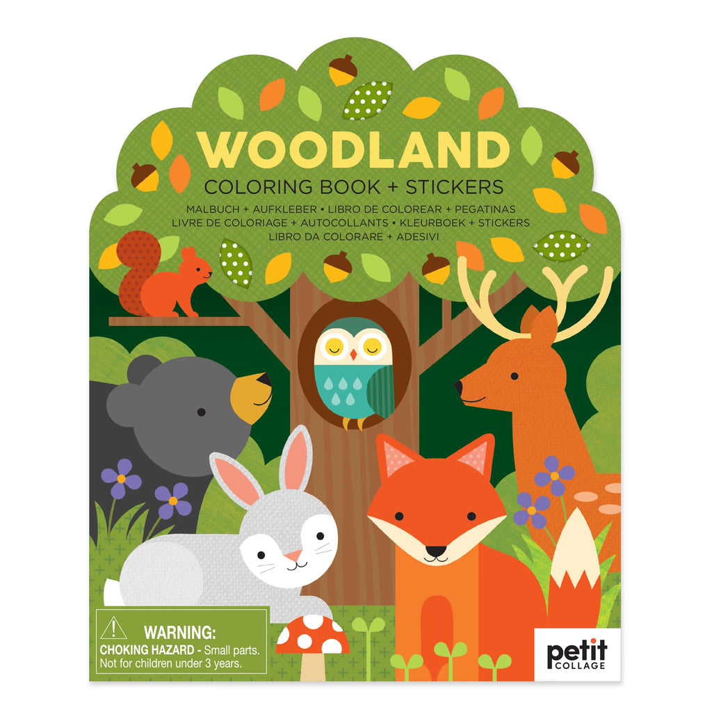 Woodland theme coloring / sticker book | 6.5 x 7.5"  | Ages 4 and up