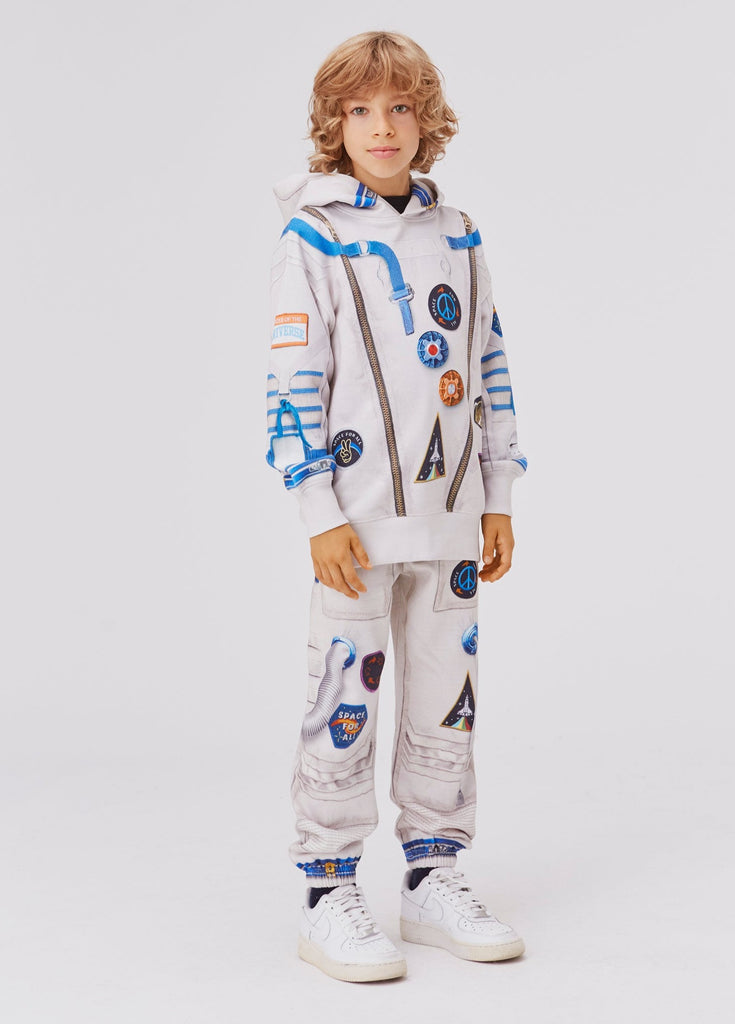 Kids Astronaut Suit Print Sweatpant by Molo 
