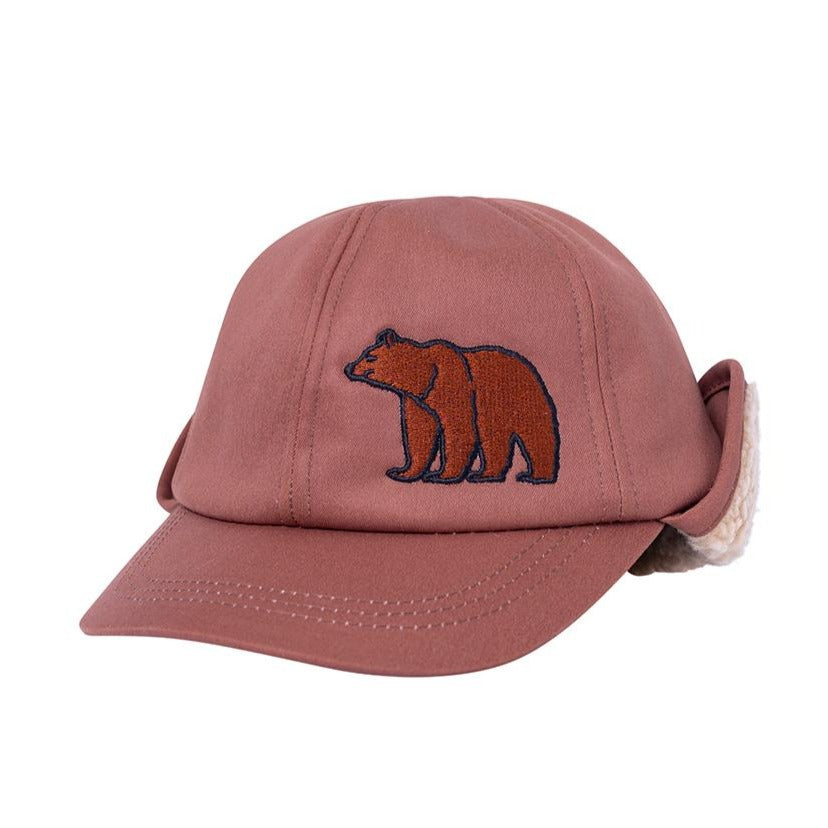 Youth Grizzly Bear Winter Cap w/Ear Covers