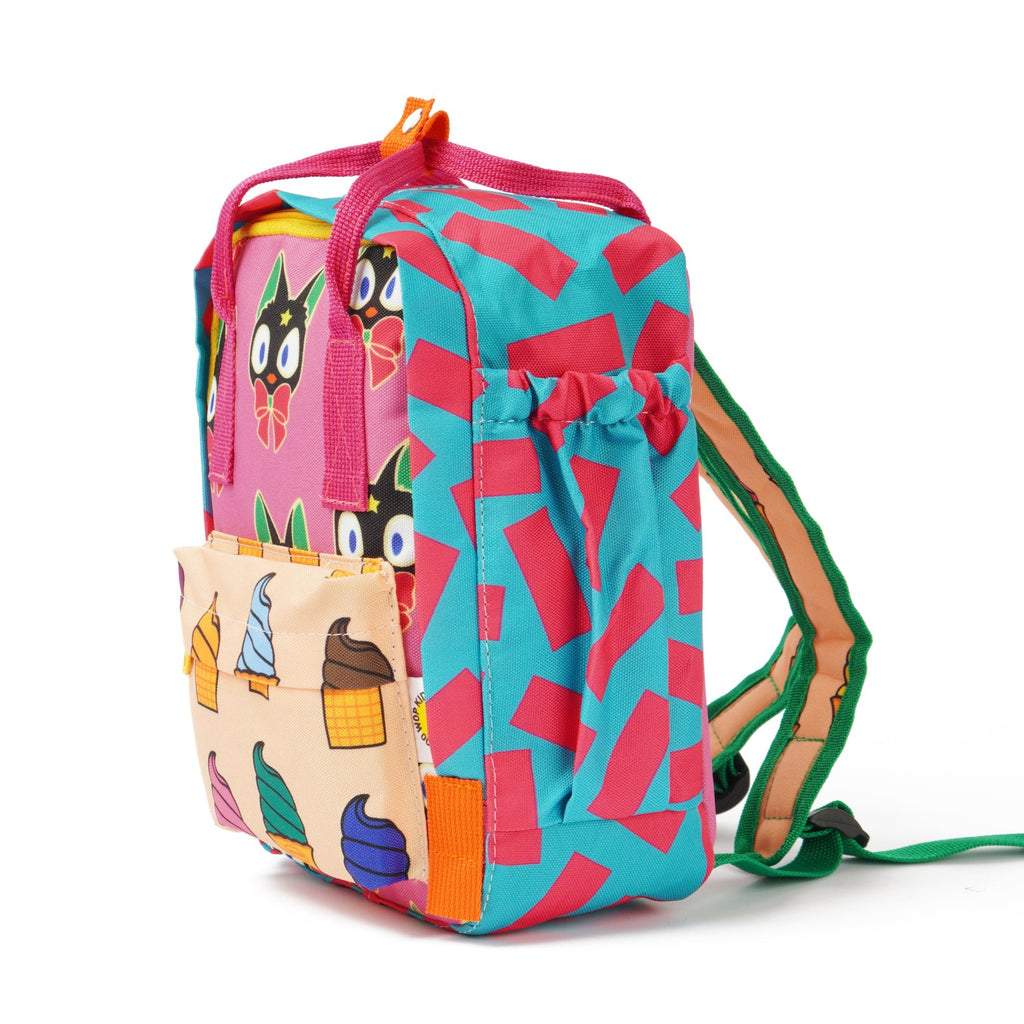Kitties & Ice Cream Toddler Size Backpack from Doo Wop | For Ages 3 and up | 10"h x 8"w