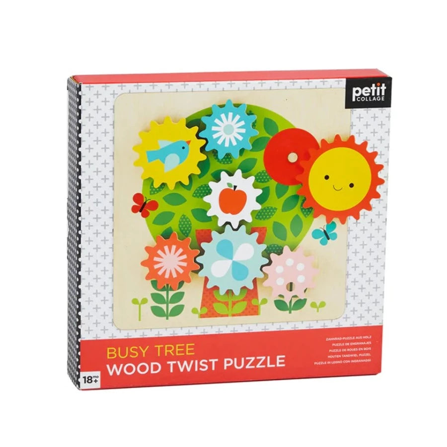 Busy Tree Wooden Twist Puzzle for Ages 18m+