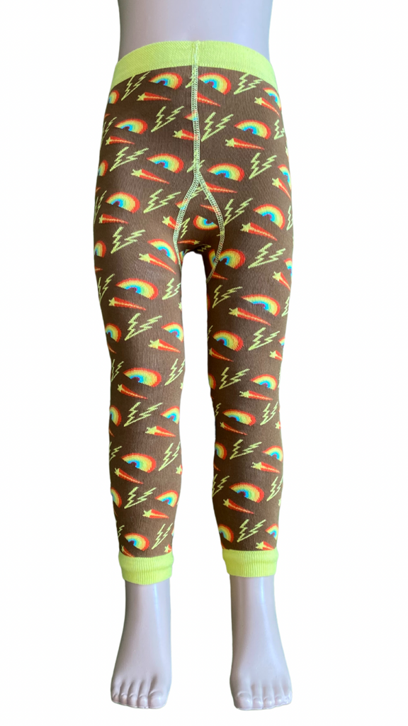 Organi Cotton Knit Lightening Bolt/Rainbow Tights