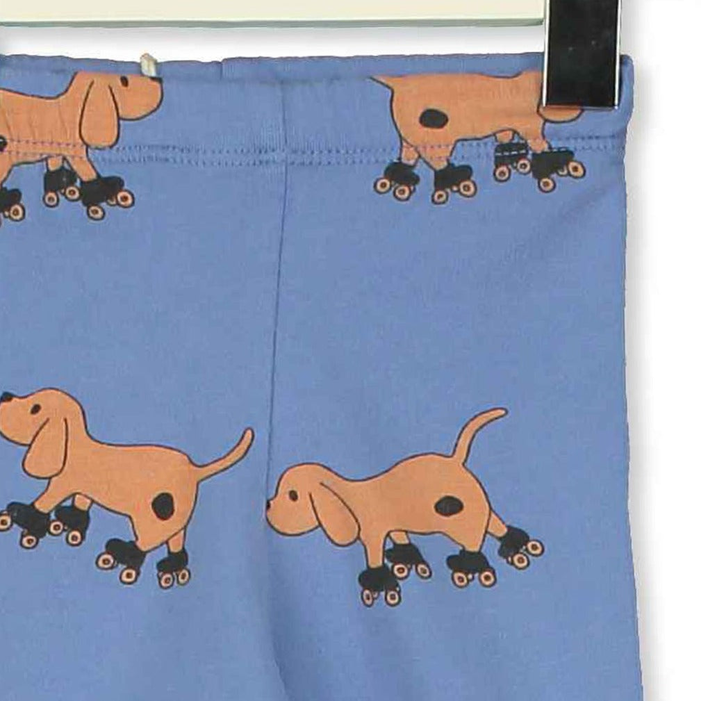 LotieKids Skating Dogs Print Summer Baby Shorts - closeup