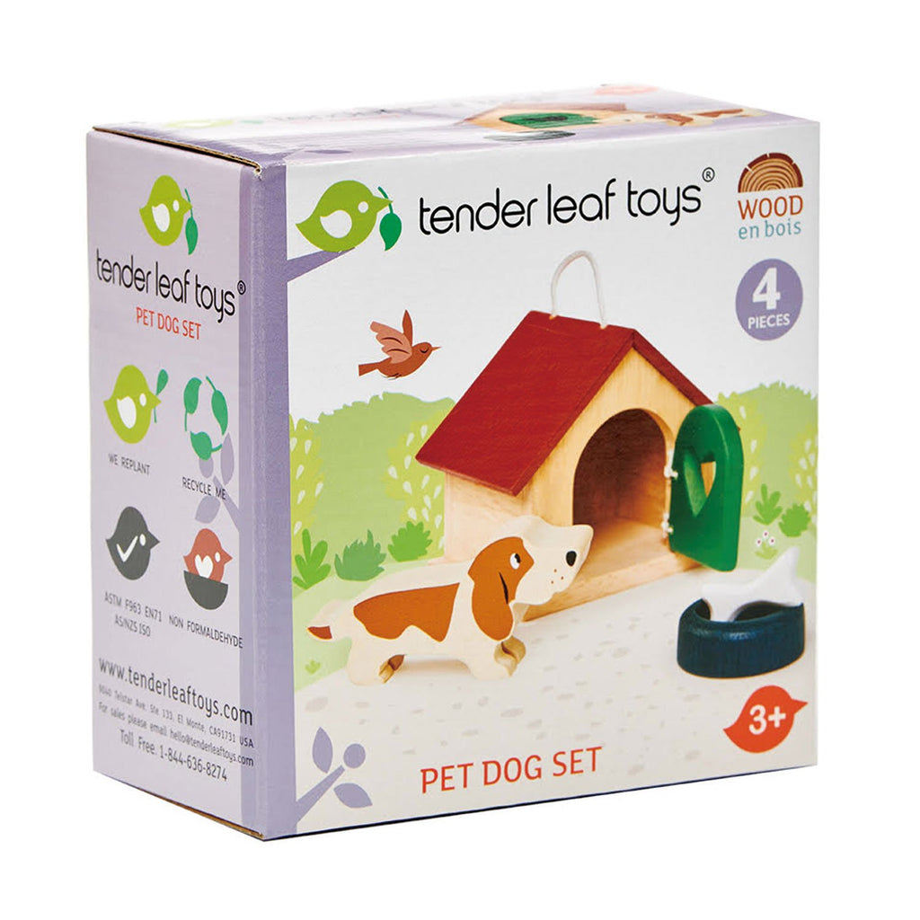 Pet Dog with Doghouse Set - 1:12 Dollhouse Scale - box