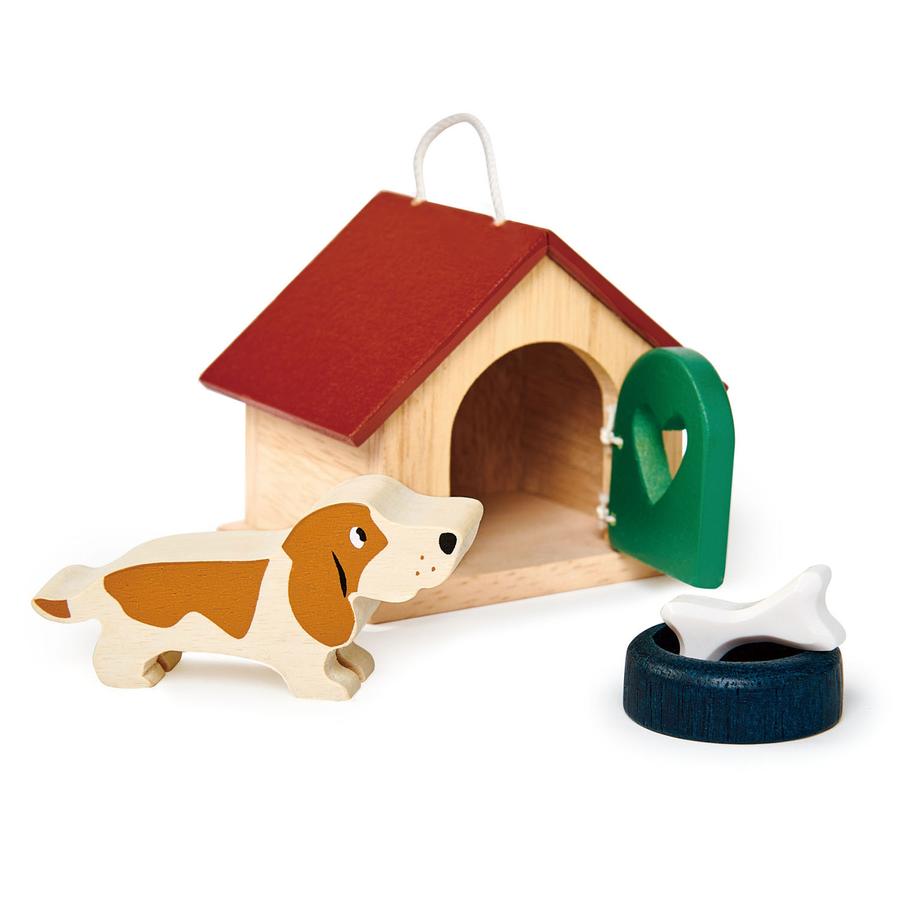 Pet Dog with Doghouse Set - 1:12 Dollhouse Scale