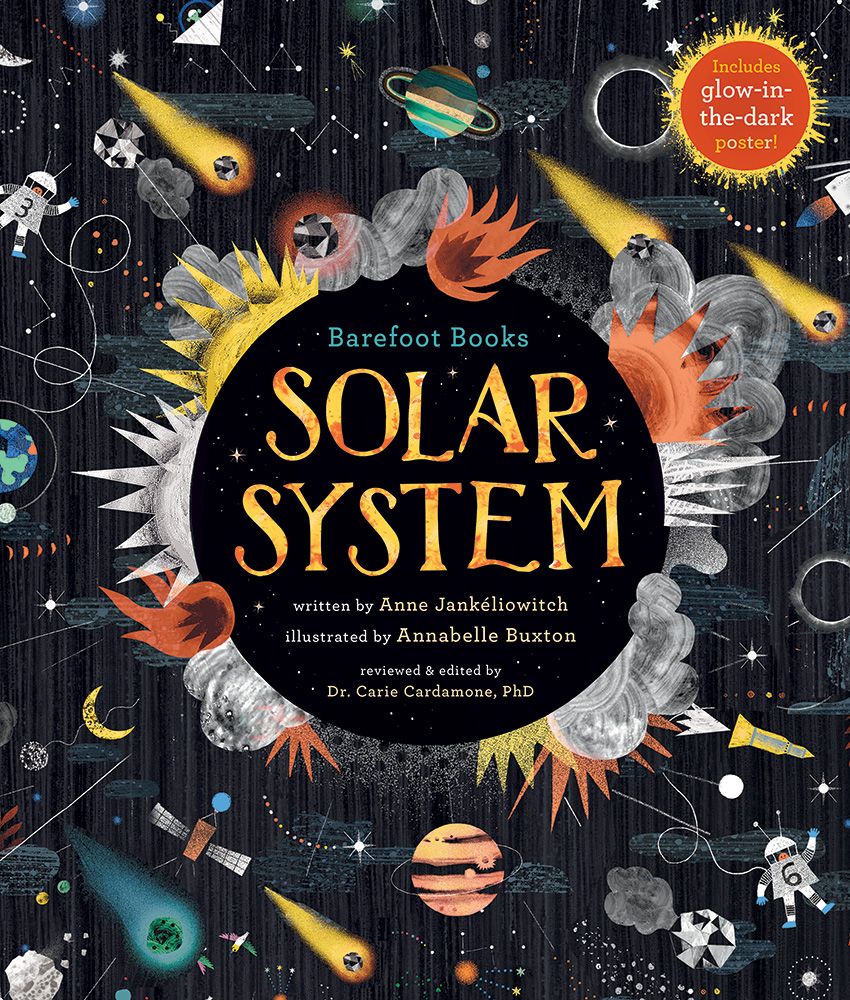  Solar System Book for Kids 8+, Glow in the Dark - front cover