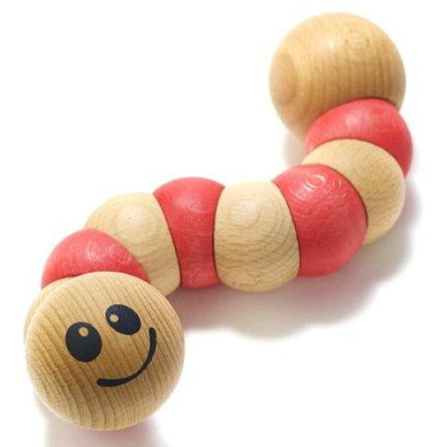 Tactile & Sensory Eco Safe Wooden Worm Grab-Toy for Kids – Black Wagon Kids