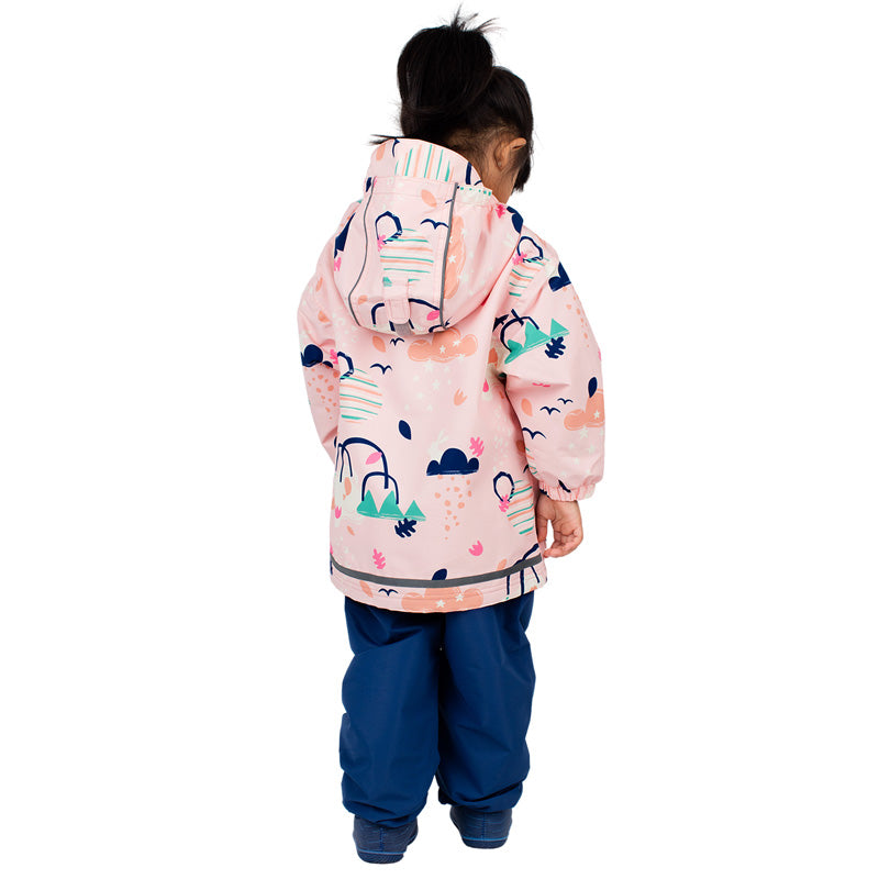 Jan & Jul Dreamscape Pink Waterproof Rain Jacket for Kids  - back