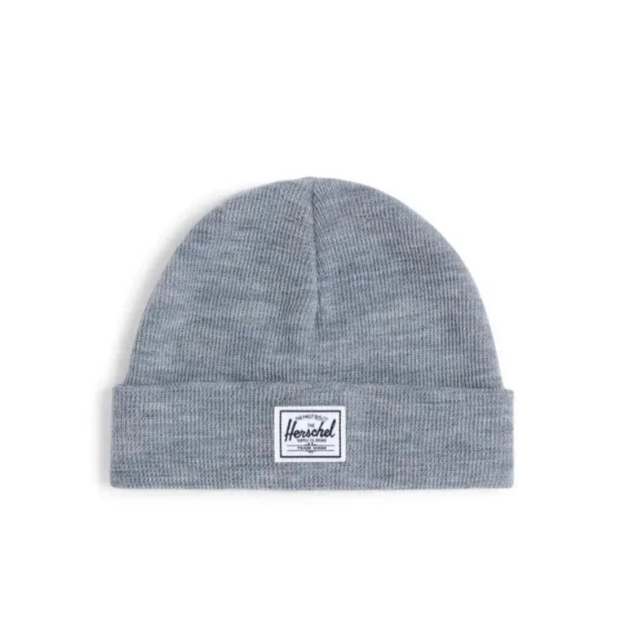 Herschel Baby Beanie | Heather Grey | Polyester Knit | 0-6m  or  6-18m Sizes