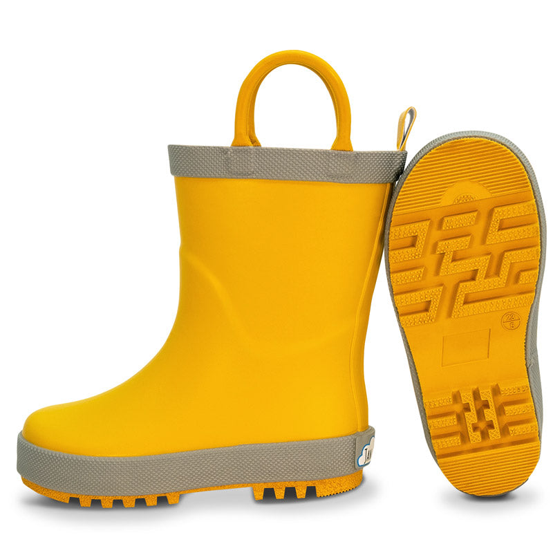 Jan & Jul Kids Yellow Pull-On Rain Boots - sole