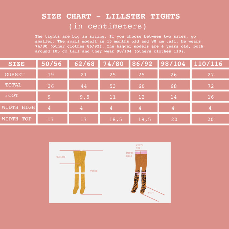Lillster Tights Size Chart
