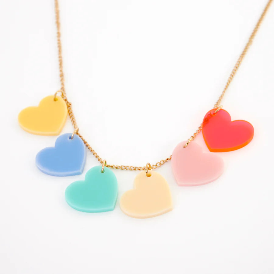 Rainbow Hearts Kids Necklace