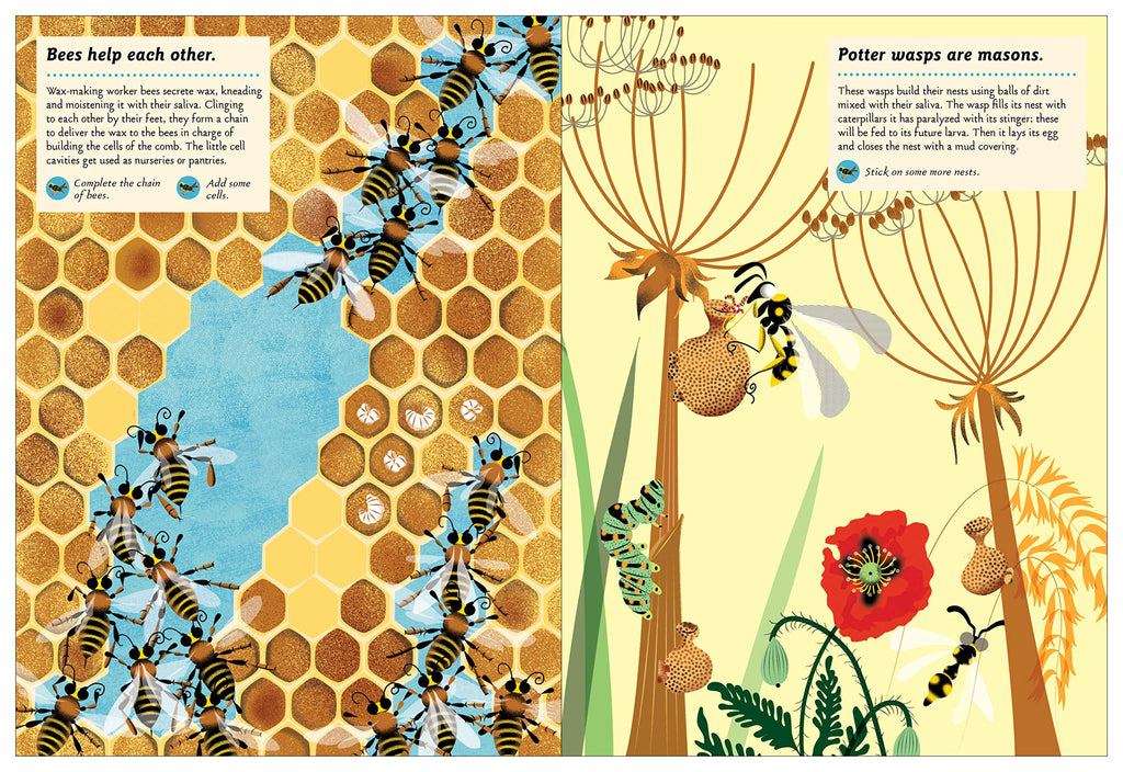Sticker Activity Book: Nature: Inventive Animals - sample page