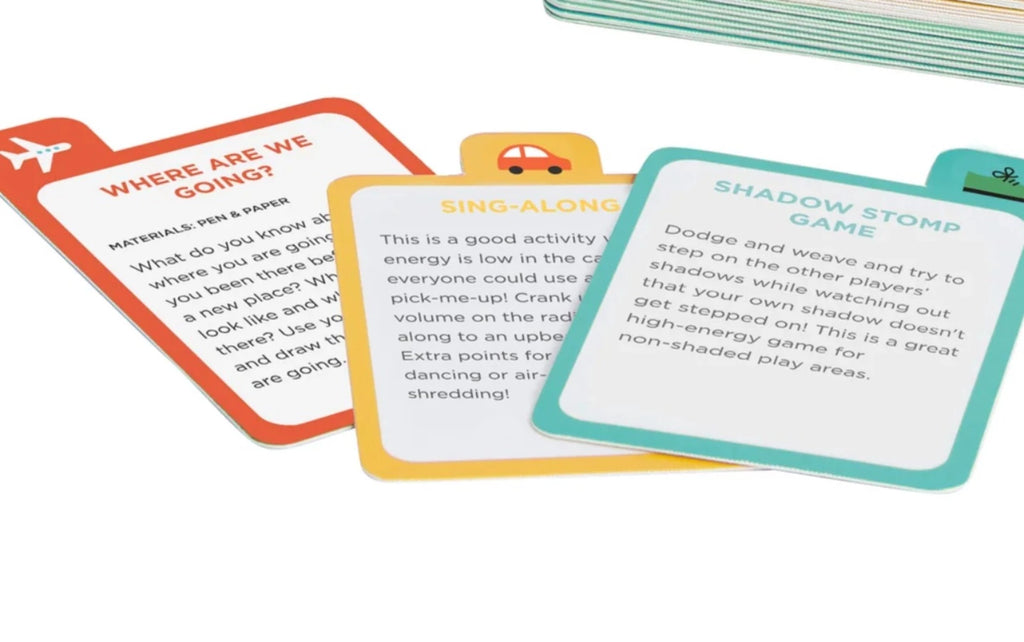 Idea Cards for Bored Kids while Traveling