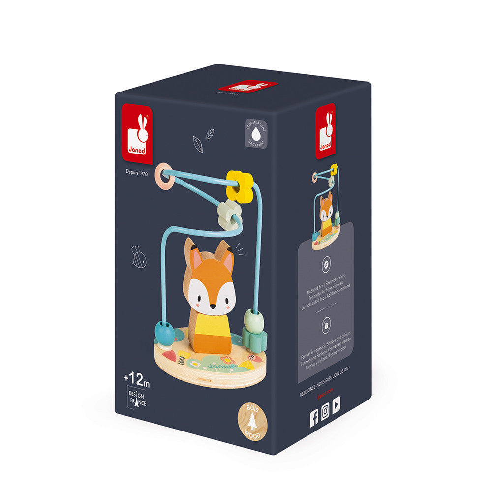 Janod Wooden Fox Puzzle and Looping Toy - box