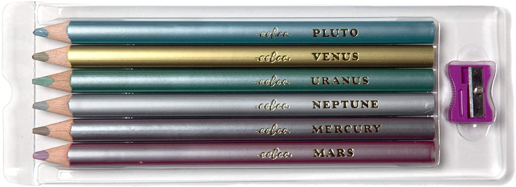 Metallic Color Chunky Pencils & Sharpener for Kids 3+ - inside