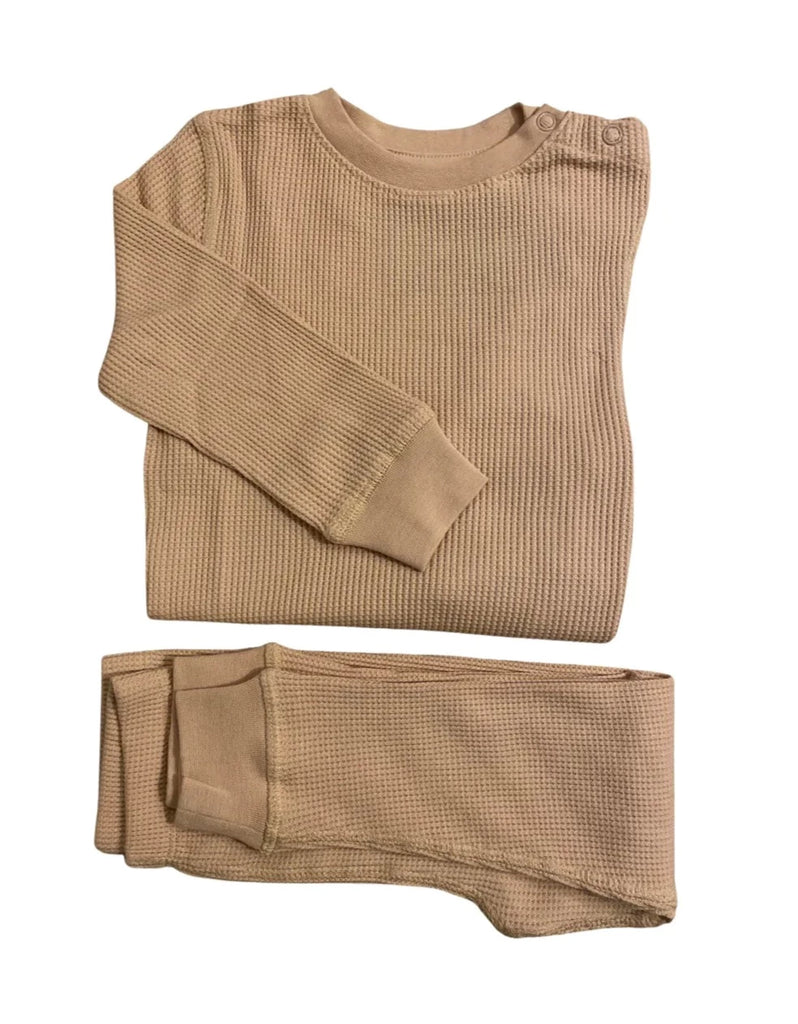 cotton waffle weave casual tops & bottoms
