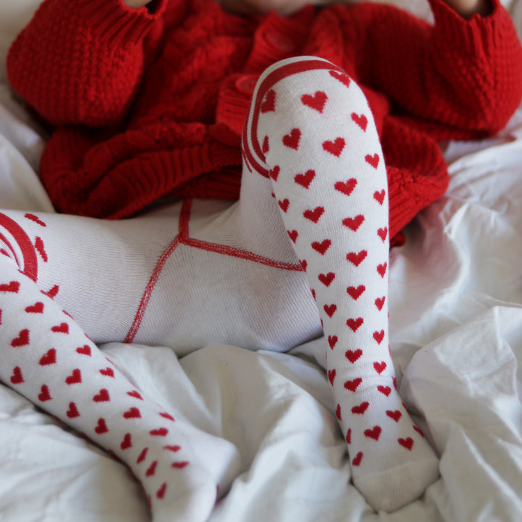 Lillster Red Heart Tights